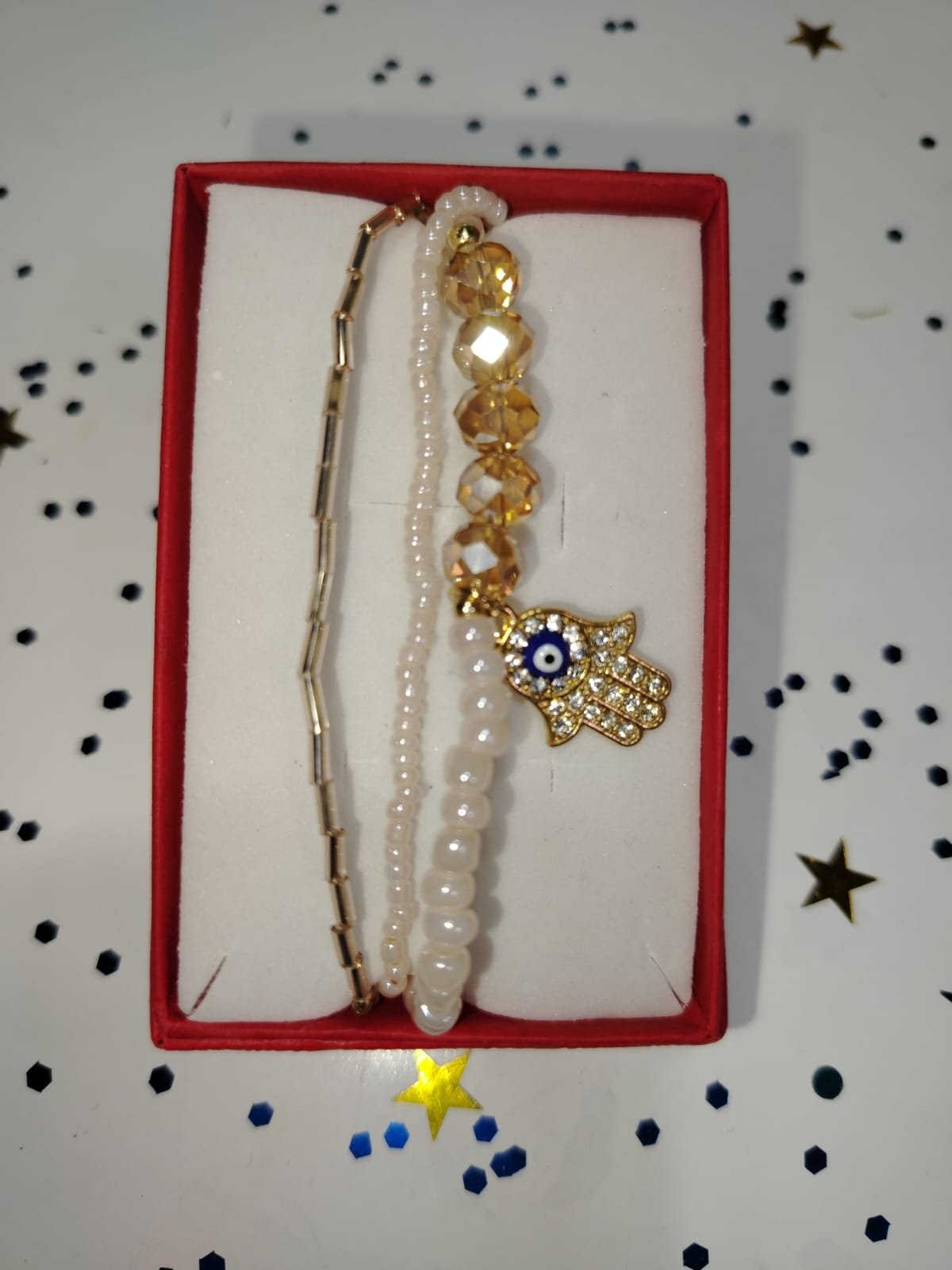 Pulsera con cuentos y ojo turco - Foto 2